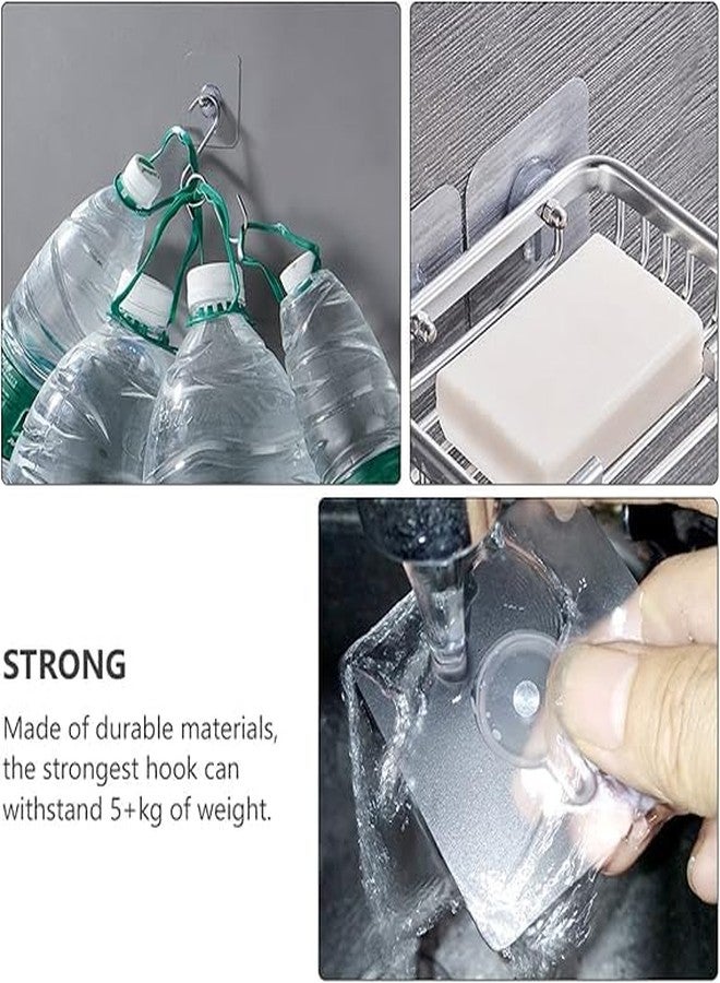 Oblivion Hooks for Wall Heavy Items 5 Pcs - Multipurpose Nail Hook, ABS Plastic & Stainless Steel Strong Adhesive - Reusable No Drill Wall Hanging - Waterproof Kitchen Accessories Hang Item for Home - Image 2